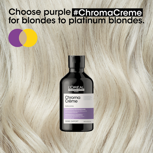 Chroma Creme Neutralizing Cream Shampoo - For Blondes to Platinum Blondes - 300 ml